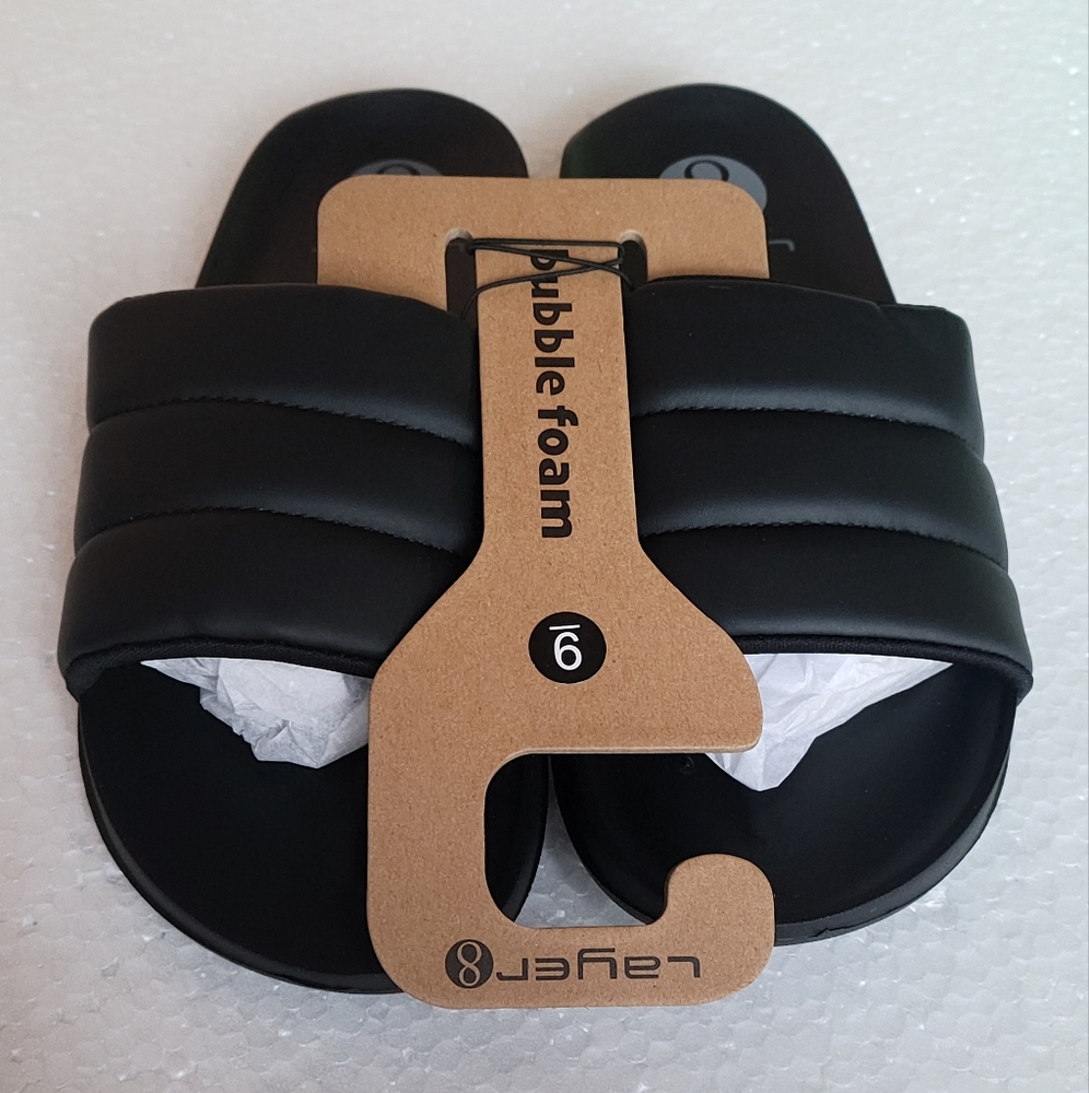 Layer 8 bubble foam sandals sliders